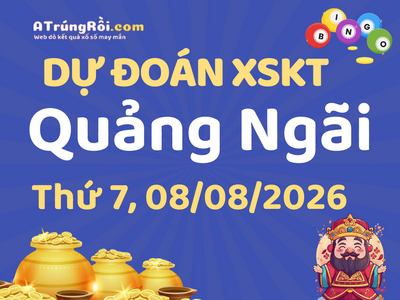 Dự đoán Soi cầu Xổ số Quảng Ngãi 8/8/2026 (Thứ 7 - 08/08)