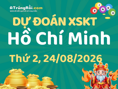 Dự đoán Soi cầu Xổ số Hồ Chí Minh 24/8/2026 (Thứ 2 - 24/08)