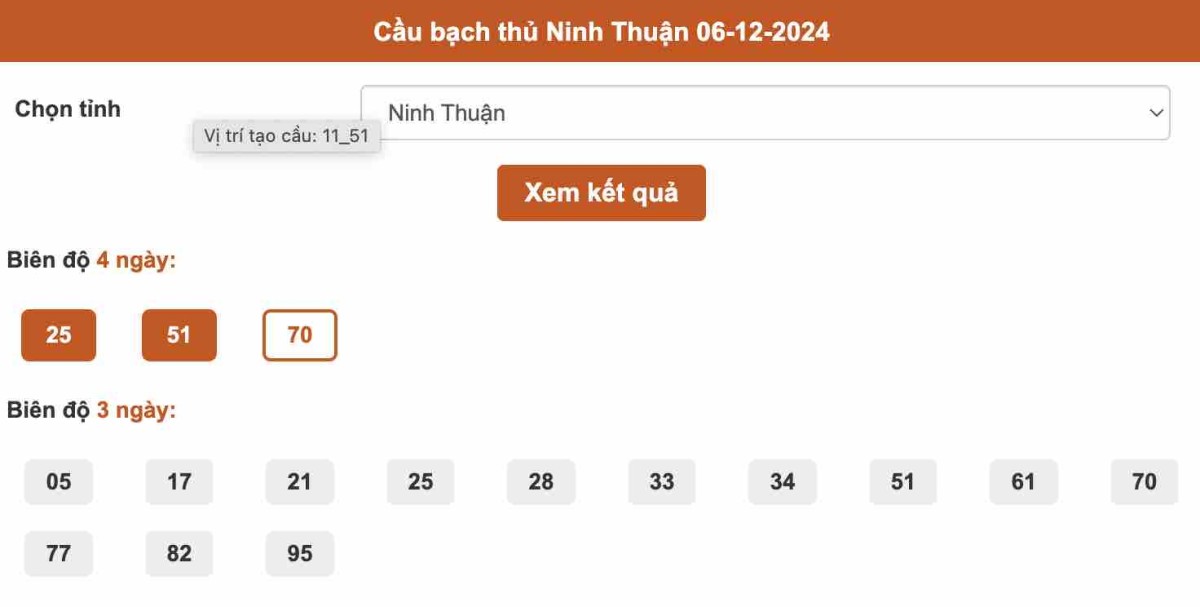 Cầu bạch thủ Ninh Thuận 06-12-2024